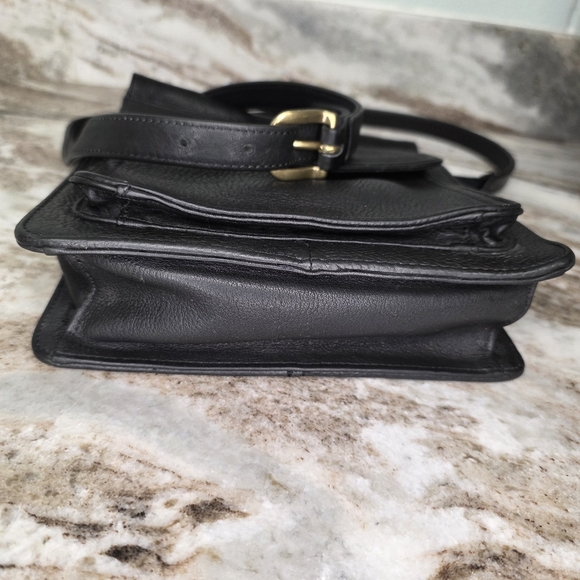 Fossil Vintage Key Leather Cargo Organizer Crossbody Black - Picture 14 of 14